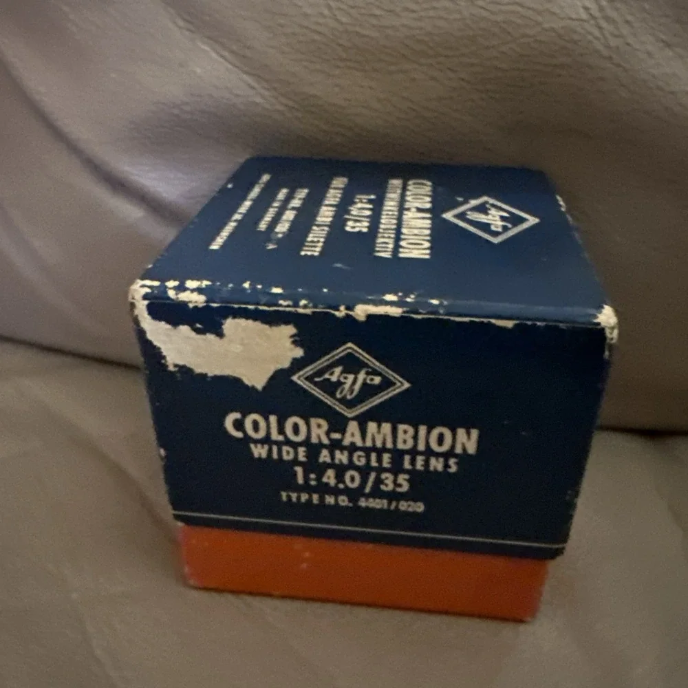 Empty Box for Agfa Color-Ambion 35mm f/4‎ Lens Ambi Silette Germany Vintage